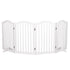 Wooden Pet Gate Dog Fence Safety Stair Barrier Security Door 4 Panels White