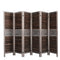 6 Panel Room Divider Folding Screen Privacy Dividers Stand Wood Brown