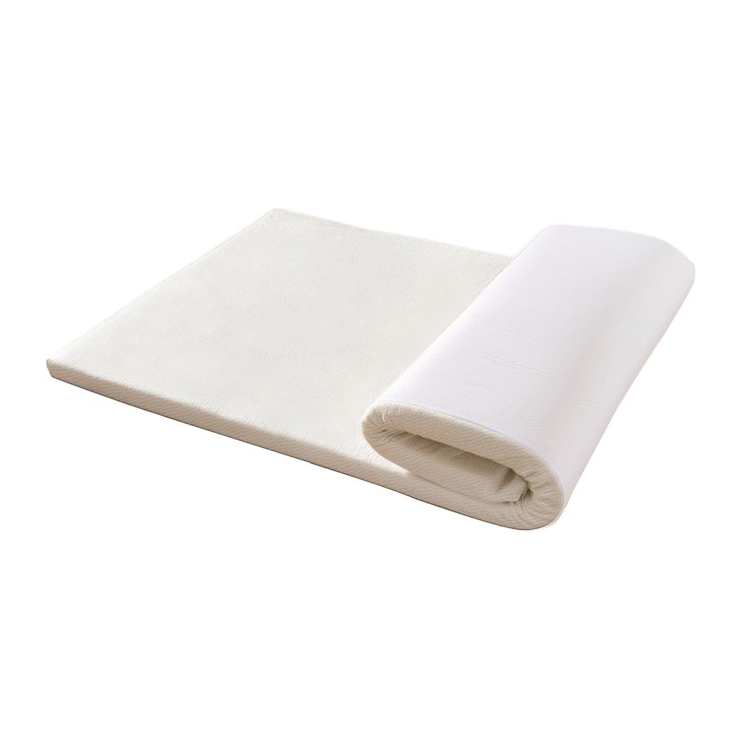 7cm Memory Foam Bed Mattress Topper Polyester Underlay Cover Queen