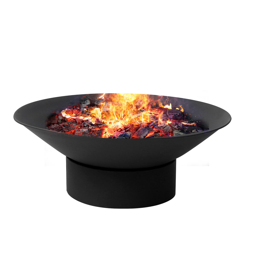 2IN1 Steel Fire Pit Bowl Firepit Garden Outdoor Patio Fireplace Heater 70