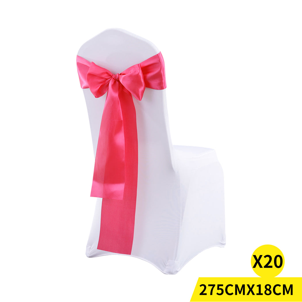 20x Satin Chair Sashes Cloth Cover Wedding Party Event Decoration Table Runner