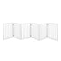 Wooden Pet Gate Dog Fence Safety Stair Barrier Security Door 6 Panels White
