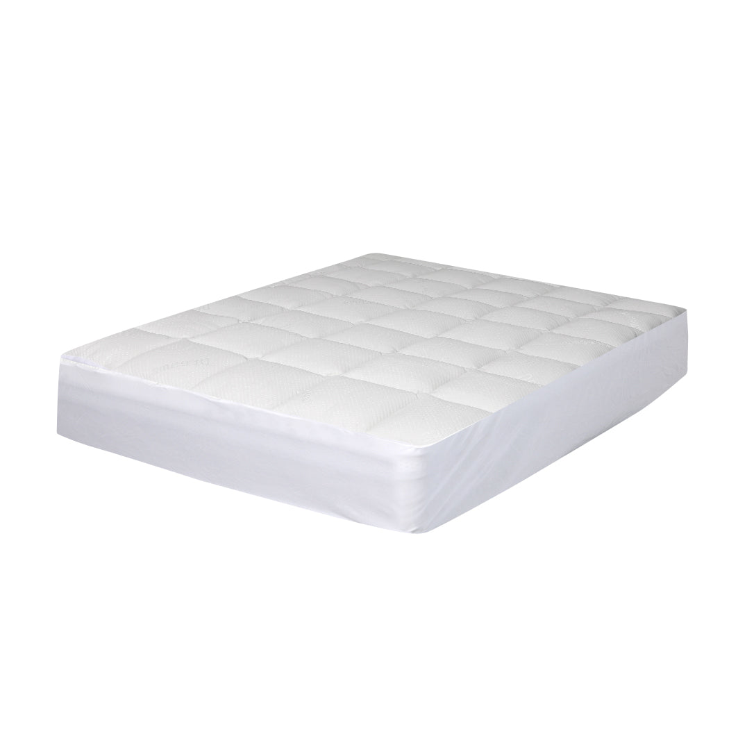 Mattress Protector Luxury Topper Bamboo Quilted Underlay Pad Single