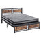 Metal Bed Frame Mattress Base Set Wood King Double Queen Pocket Spring HD Foam Q