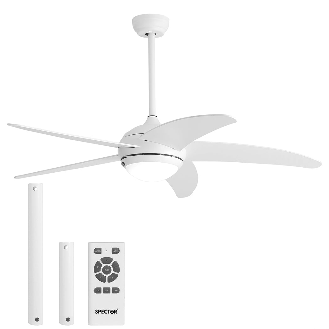 Ceiling Fan 52'' DC Motor Wood Blades LED Light Remote Control 5 Speed