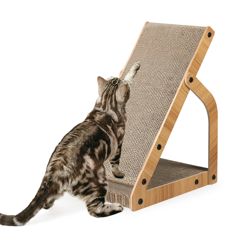 Cat Scratcher Scratching Board Corrugated Cardboard Scratch Bed Toy Pad Mat