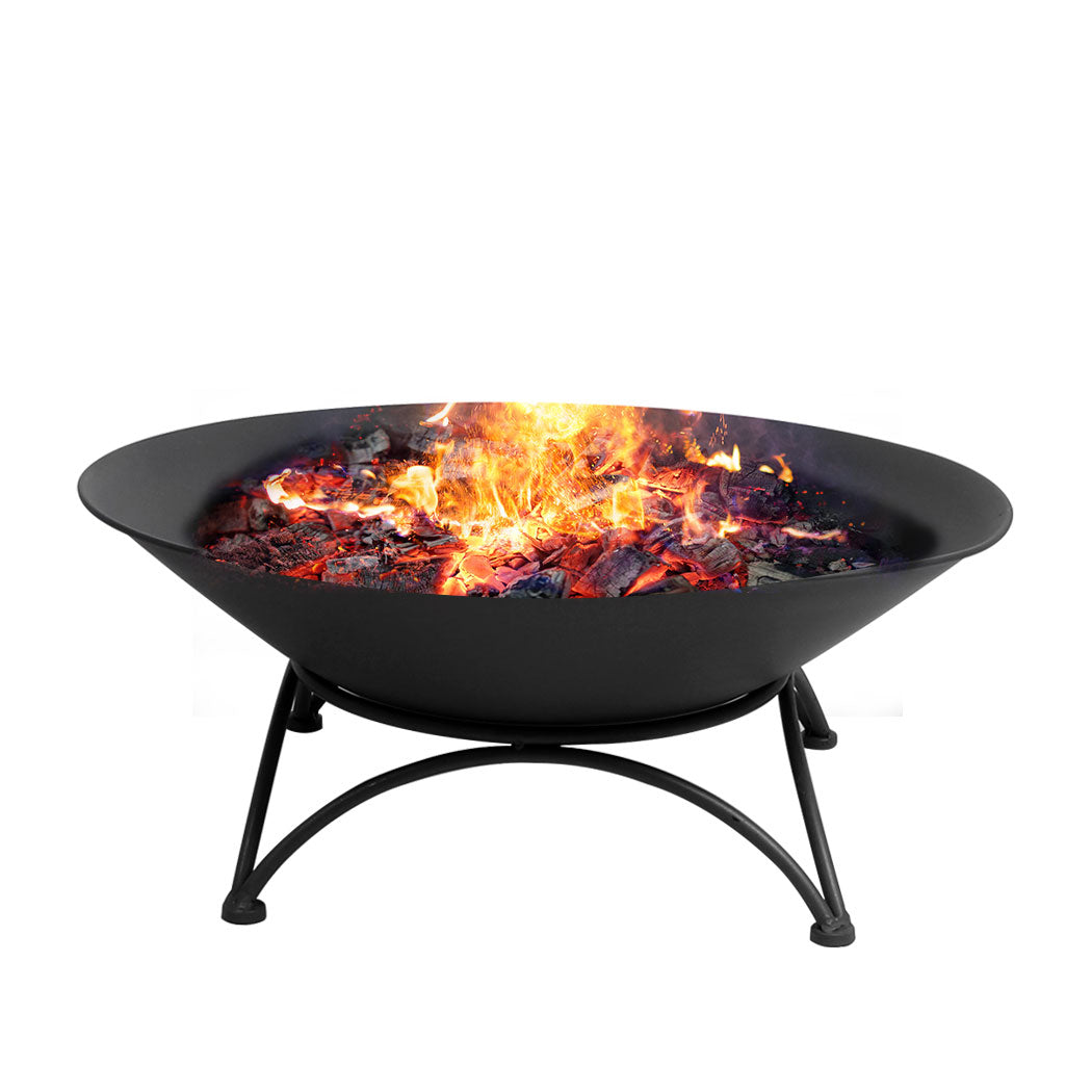 2IN1 Steel Fire Pit Bowl Firepit Garden Outdoor Patio Fireplace Heater 70