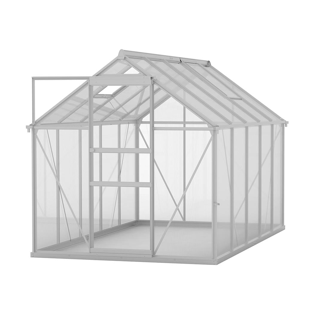 Greenhouse Aluminium Walk In Green House Garden Plant Shed PC 3.16x1.9x1.95