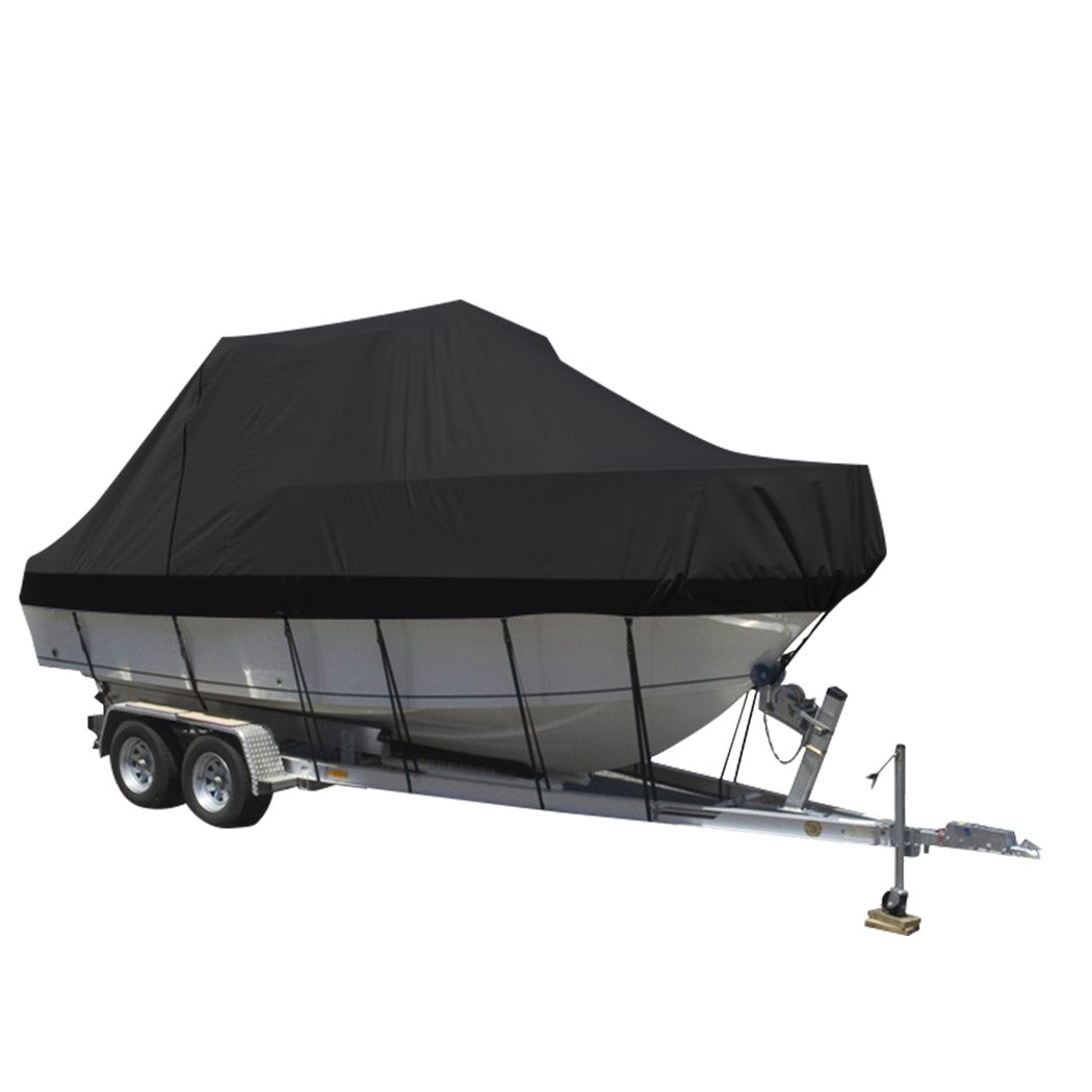 Boat Cover 17-19 FT Trailerable Weatherproof 600D Jumbo Marine Heavy Duty