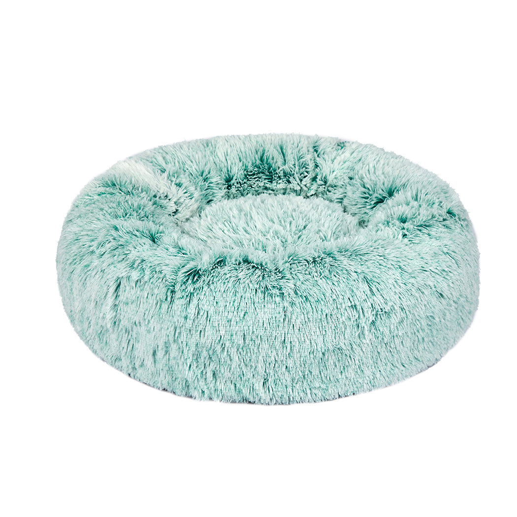 Pet Beds Dog Cat Soft Warm Kennel Round Calming Nest Cave AU Teal XXL