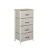 Storage Cabinet Tower Chest of Drawers Dresser Tallboy 4 Drawer Beige