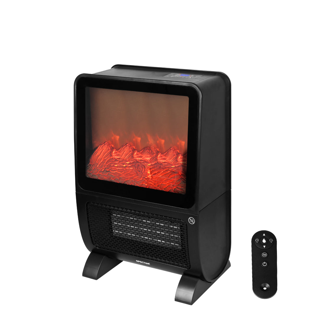 Electric Heater Fireplace Portable 3D Flame Remote Overheat Home 2000W