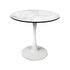 Dining Table Kitchen Swivel Marble Tulip Outdoor Round Metal White