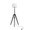 Wooden Floor Lamp Modern Tripod Shaded Night Light Adjustable Home Decor