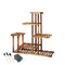 5-Tier Plant Stand Wood Wooden Pine Shelf Flower Pots Rack Indoor Garden