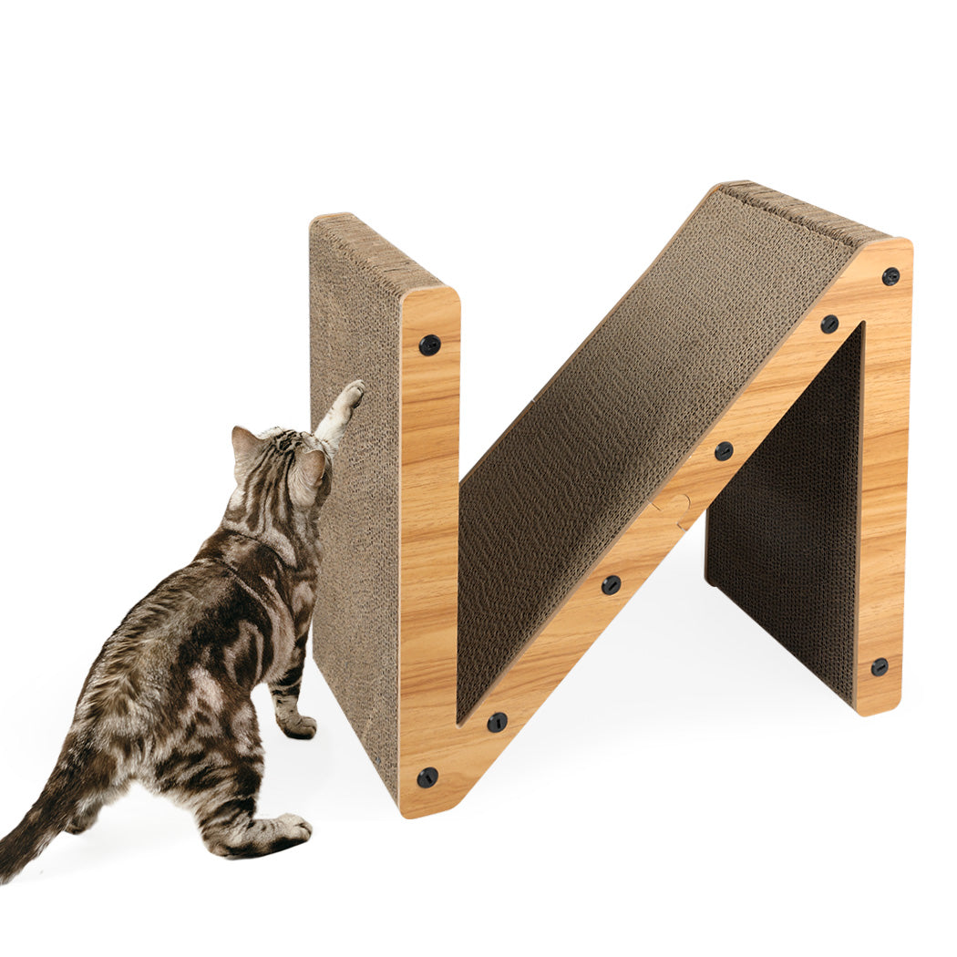 Cat Scratcher Scratching Board Corrugated Cardboard Scratch Bed Toy Pad Mat