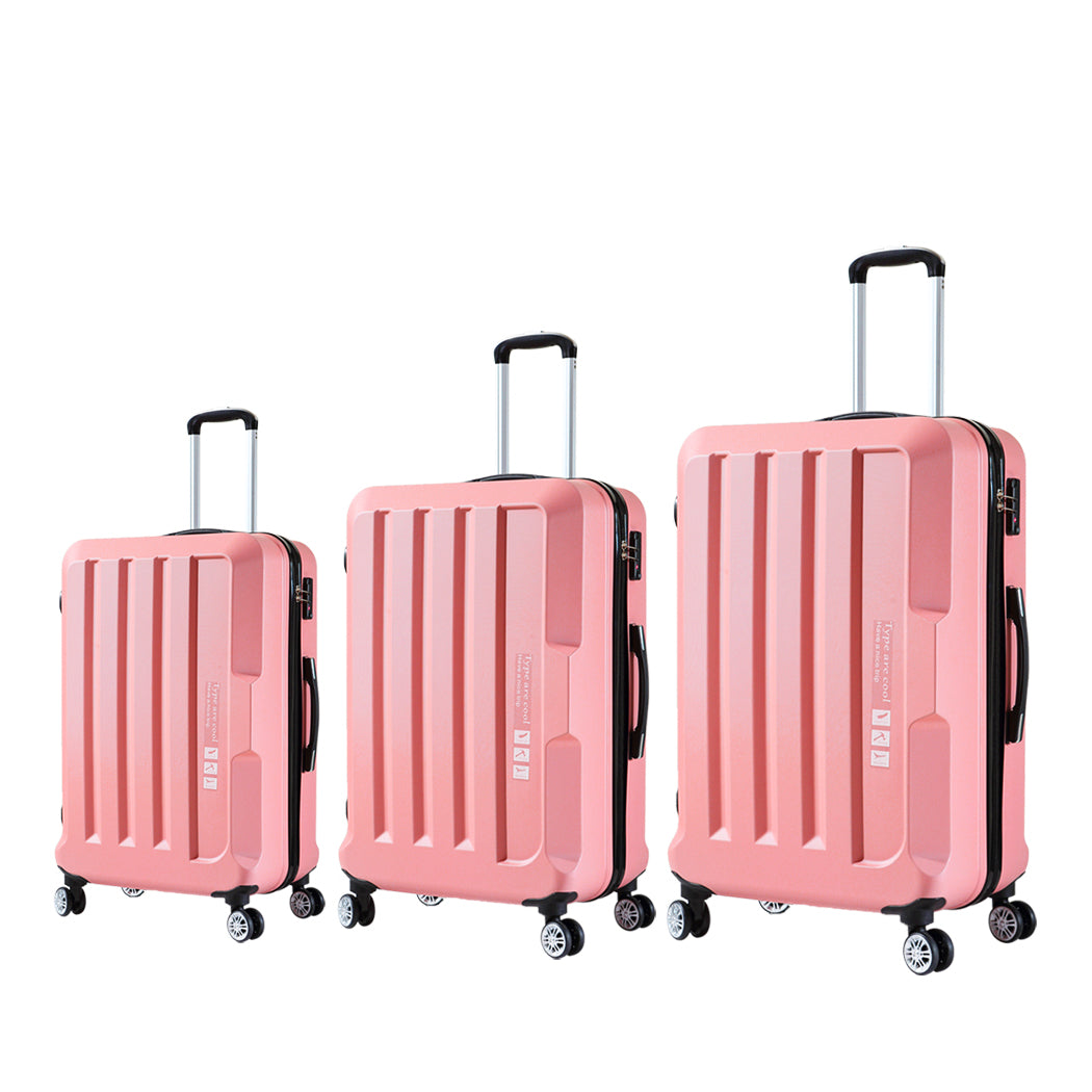 20"24"28" 3PCS Luggage Set Suitcase Lock Travel Carry Bag Trolley TSA