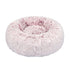 Pet Bed Cat Dog Donut Nest Calming Mat Soft Plush Kennel Pink Size XXL