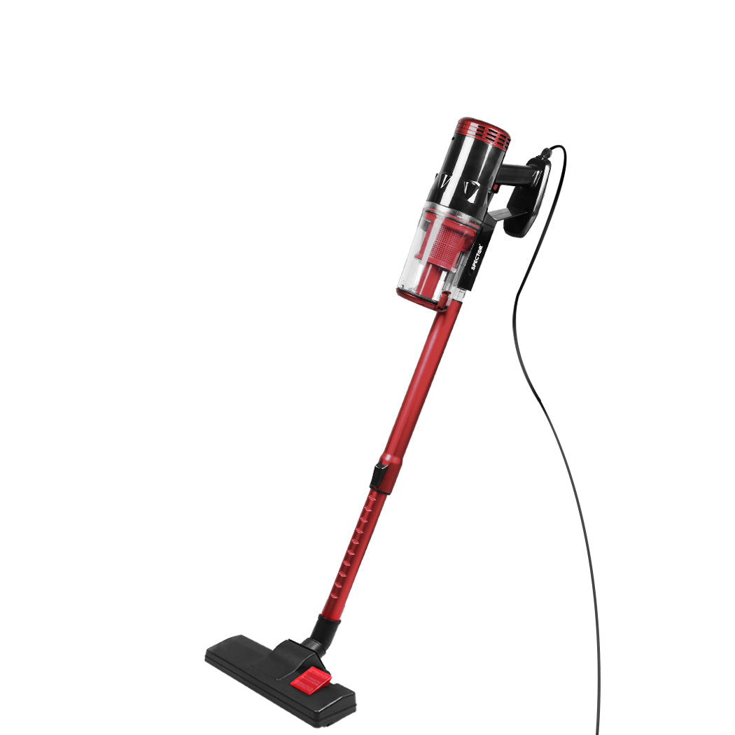 Vacuum Cleaner Corded Stick Handheld Handstick Bagless Cae Vac 400W Red