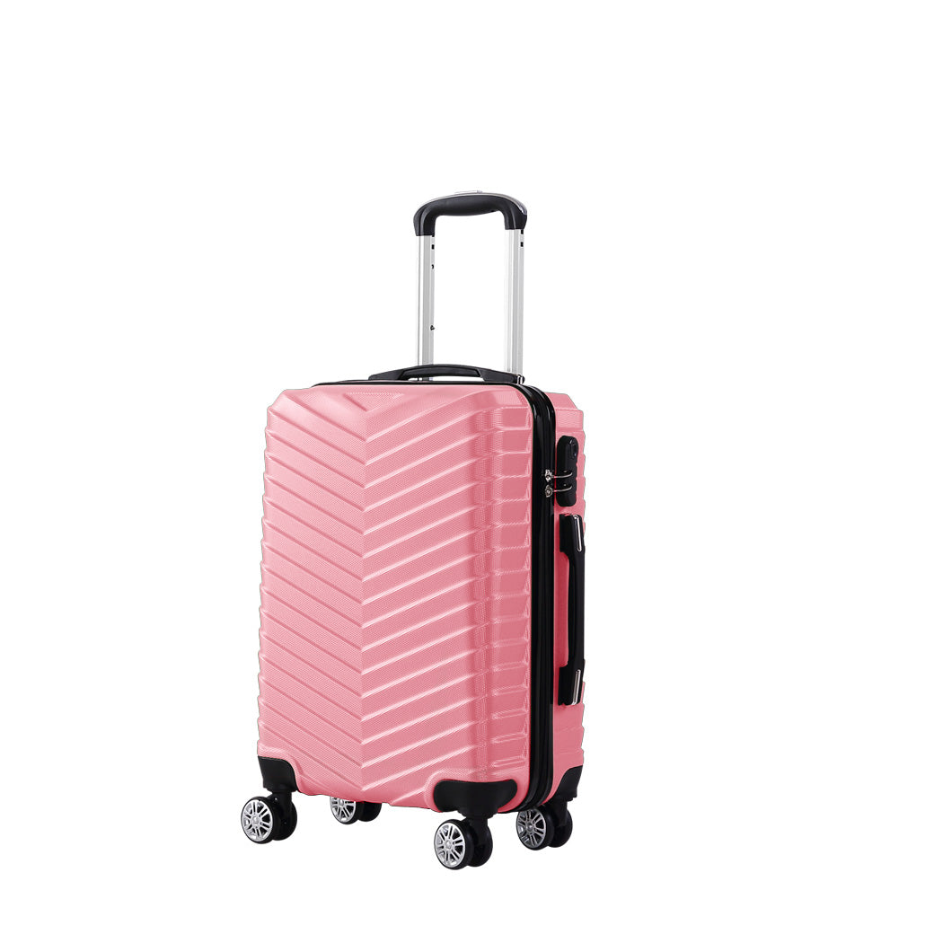 28" Luggage Suitcase Trolley Travel Packing Lock Hard Shell Rose Gold