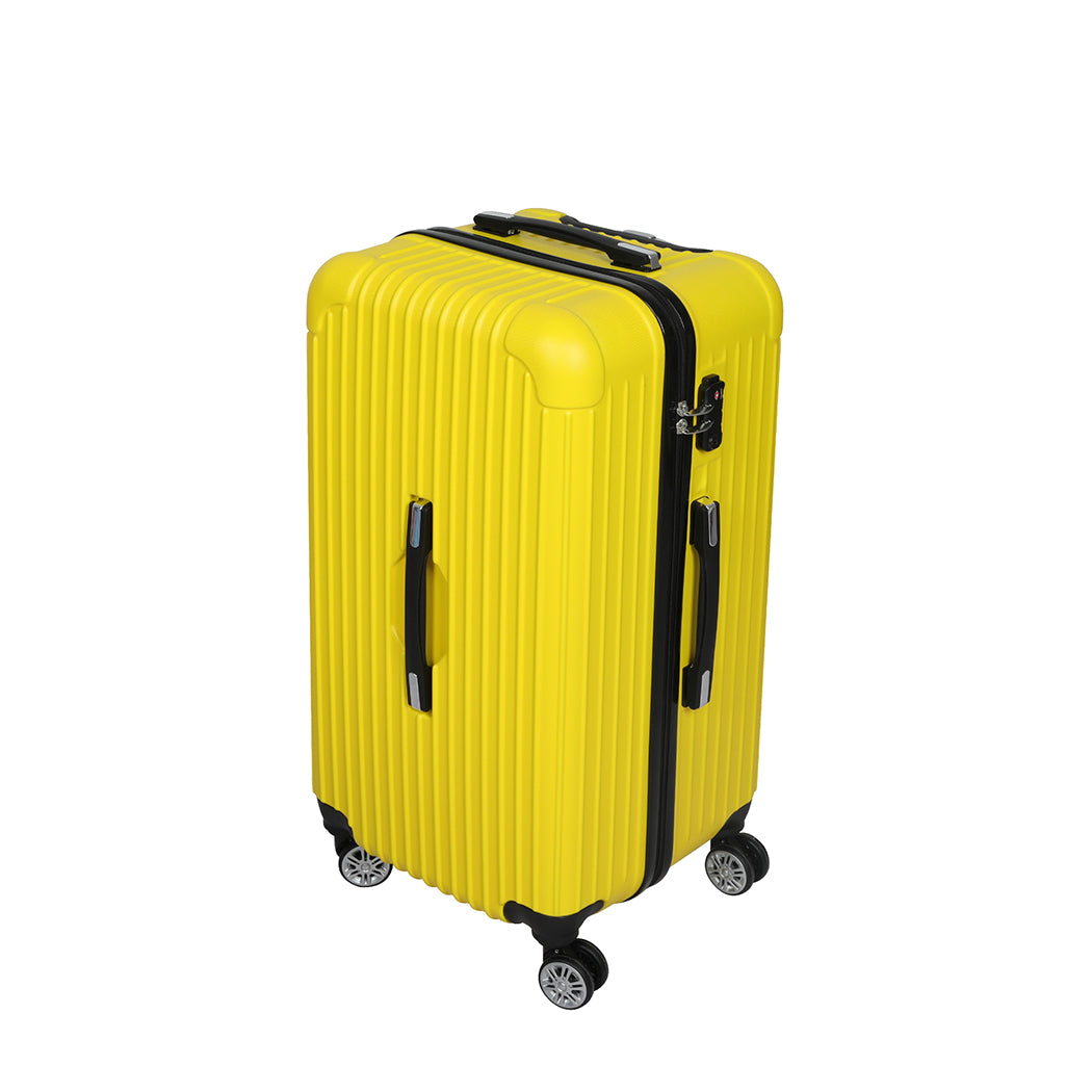 30" Luggage Travel Suitcase Trolley Case Packing Waterproof Yellow