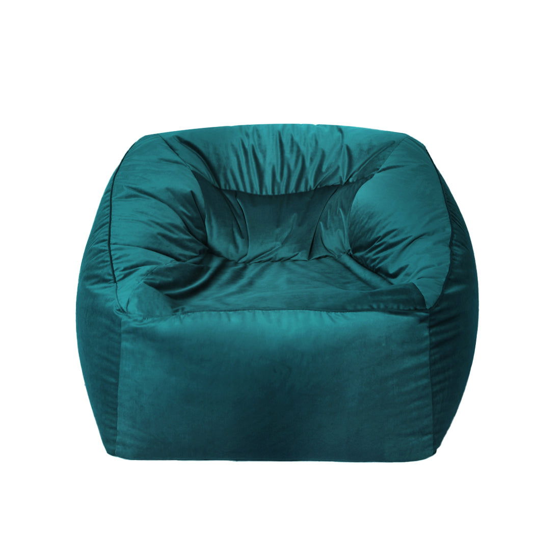 Marlow Bean Bag Chair Cover Soft Velvet Green