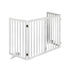 Wooden Pet Gate Dog Fence Safety Stair Barrier Security Door 4 Panel Large