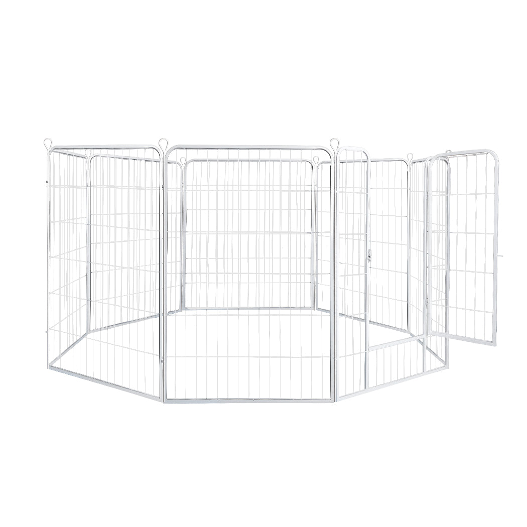 8 Panel 32'' Pet Dog Playpen Puppy Exercise Cage Enclosure Fence Metal