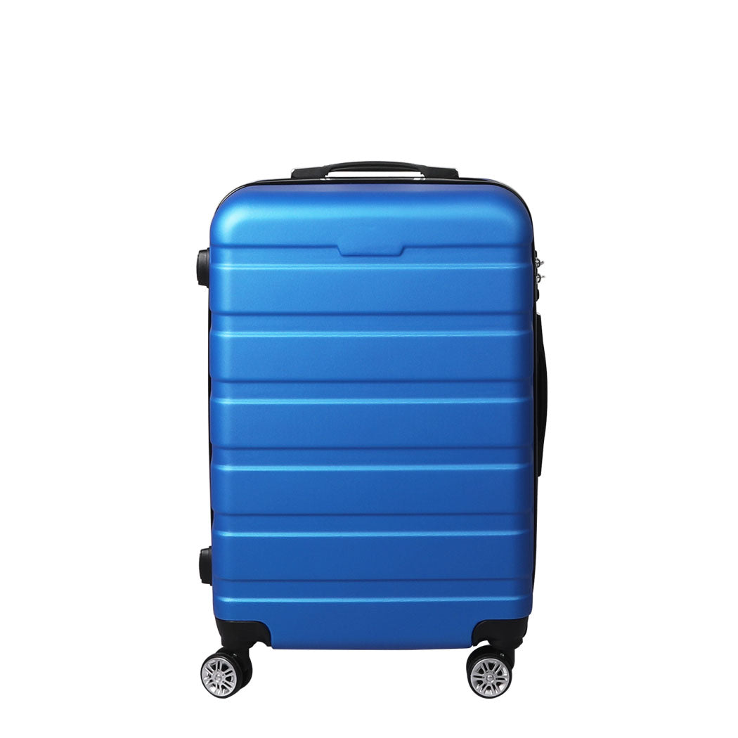 20" Luggage Suitcase Trolley Travel Packing Lock Hard Shell Blue