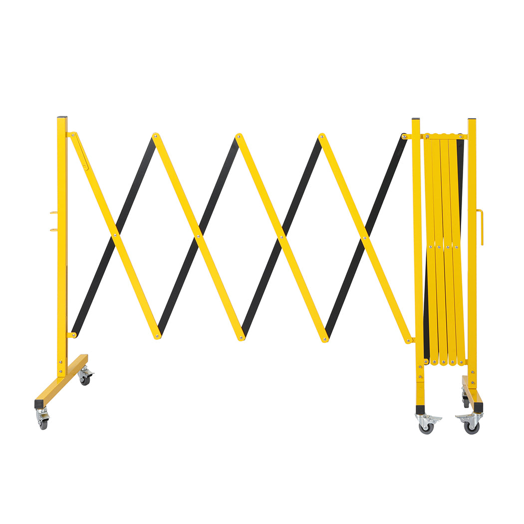 Expandable Portable Safety Barrier With Castors 510cm Retractable Isolation Fence