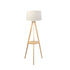 Tripod Floor Lamp with Rack Wooden Modern Reading Light Night Home Decor