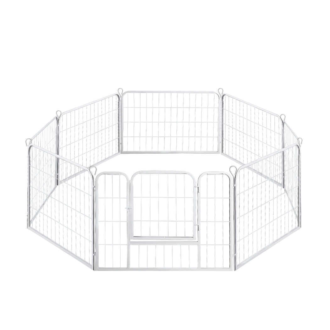 8 Panel 24'' Pet Dog Playpen Puppy Exercise Cage Enclosure Fence Metal