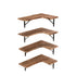 4 Pcs Floating Shelves Corner Shelf Wall Mounted Storage Wooden Display