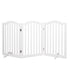 Wooden Pet Gate Dog Fence Safety Stair Barrier Security Door 3 Panels White