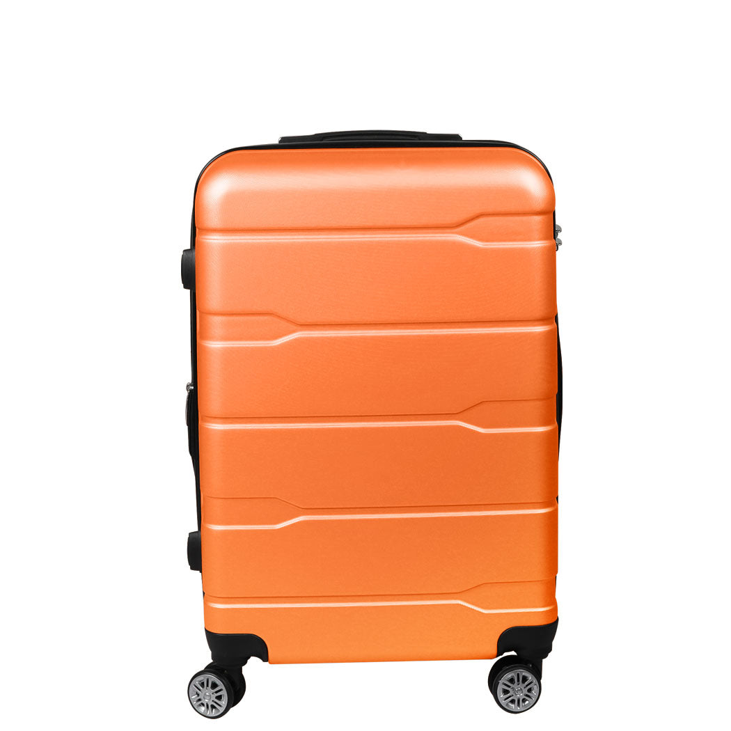 20" Expandable Luggage Travel Suitcase Trolley Case Hard Set Orange