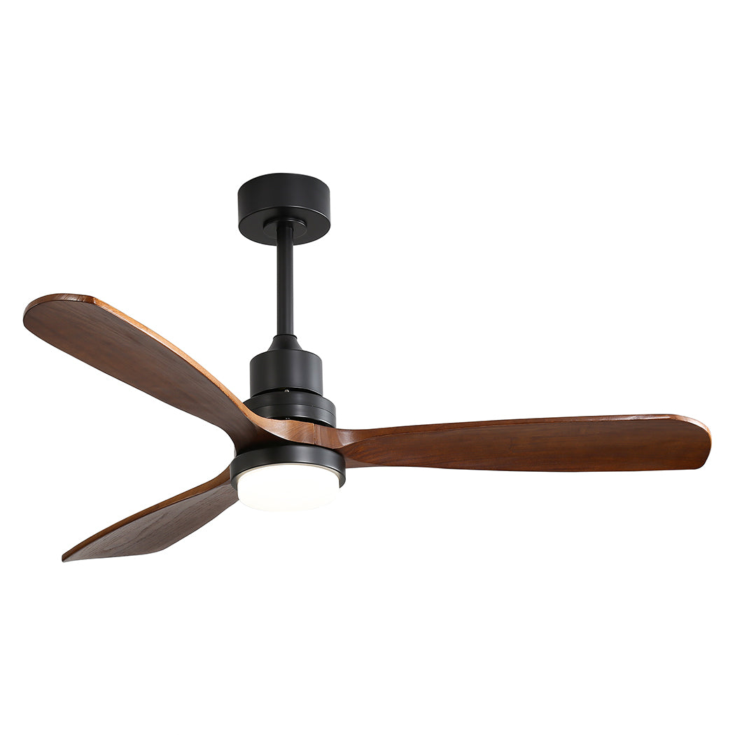 52'' Wood Ceiling Fan DC Motor with LED Light Remote Control 3 Blades