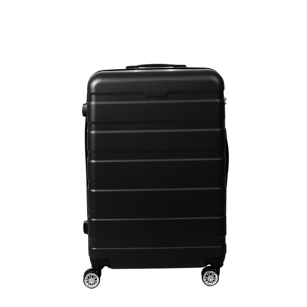 28" Luggage Suitcase Trolley Travel Packing Lock Hard Shell Black