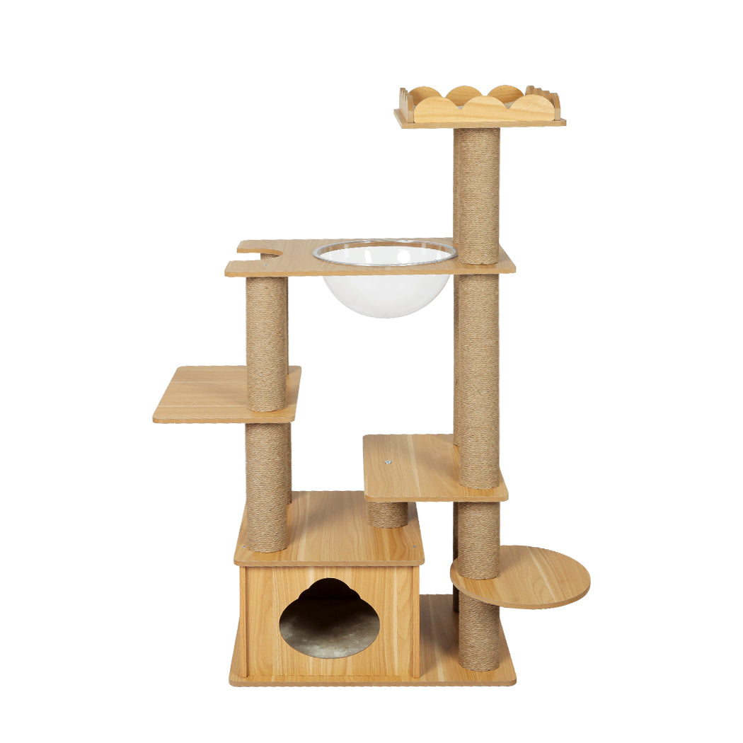 Cat Tree Scratching Post Scratcher Cats Tower Wood Condo Toys House 130cm