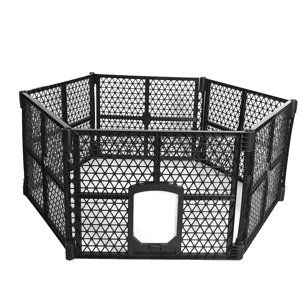 Pet Playpen Foldable Protable Dog Play Pens Plastic Garden Outdoor 6 Panels