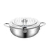 24cm Japanese  Deep Frying Pan Pot with Thermometer Kitchen Tempura Fryer Silver