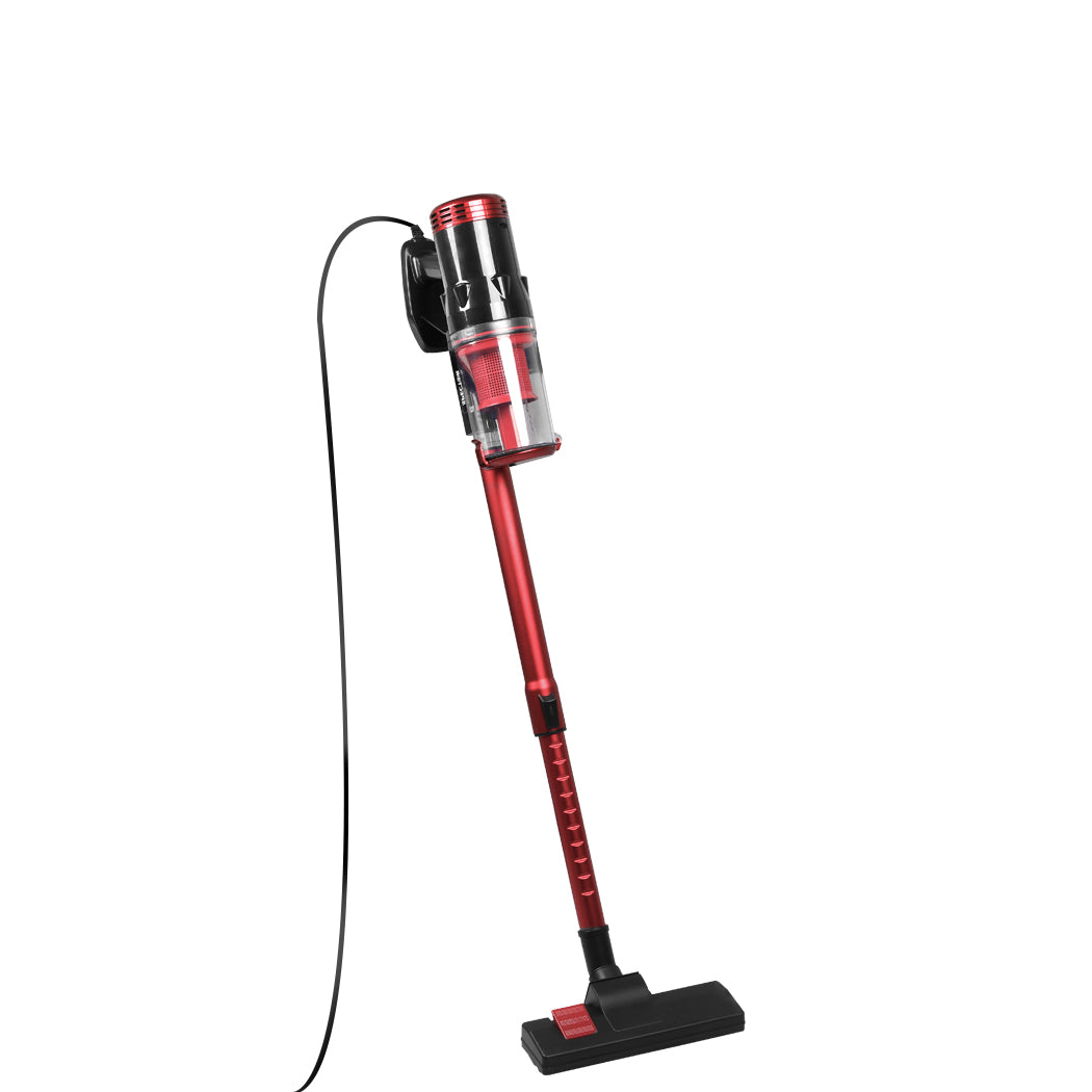 Vacuum Cleaner Corded Stick Handheld Handstick Bagless Cae Vac 400W Red