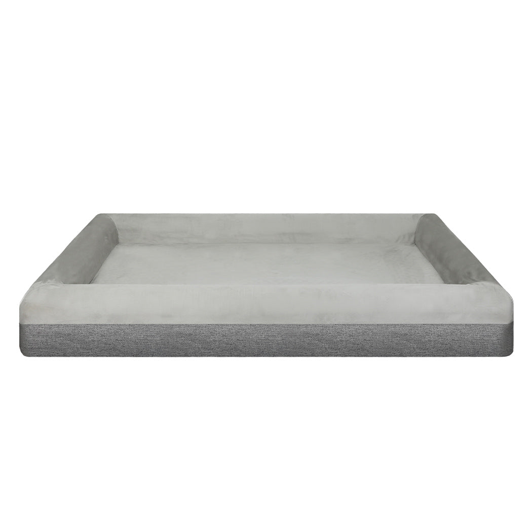 2M Human Size Pet Bed Dog Calming Washable Memory Foam Orthopedic Grey