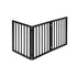 3 Panels Wooden Pet Gate Dog Fence Safety Stair Barrier Security Door Black