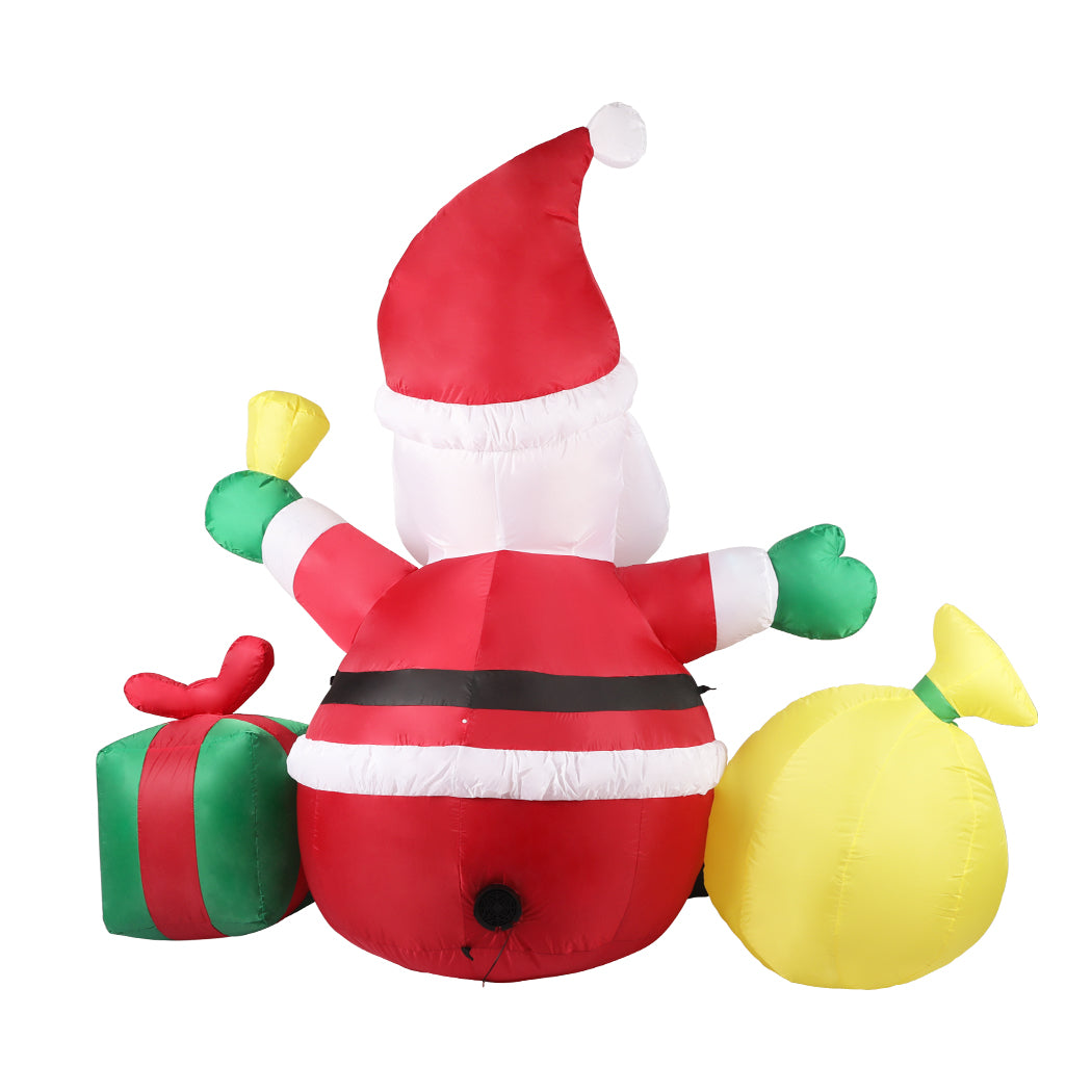 Inflatable Christmas Outdoor Decorations Santa LED Lights Xmas Party