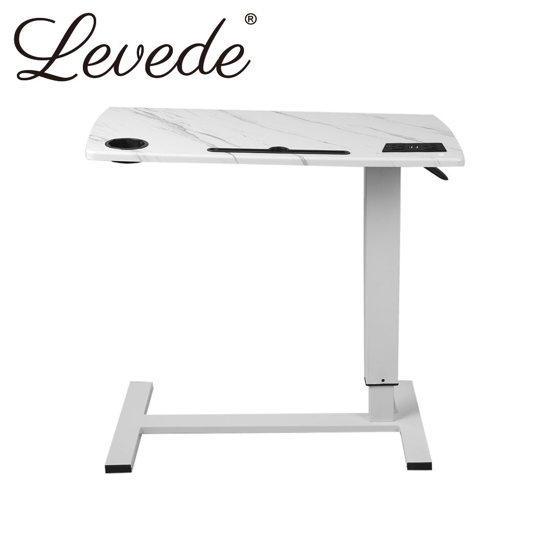 Standing Desk Height Adjustable Sit Stand Office Computer Table Shelf USB