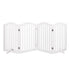 Wooden Pet Gate Dog Fence Safety Stair Barrier Security Door 4 Panels White