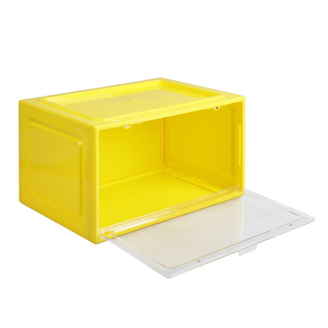 Sneaker Display Case Clear Shoe Storage Box Stackable Magnetic  Yellow