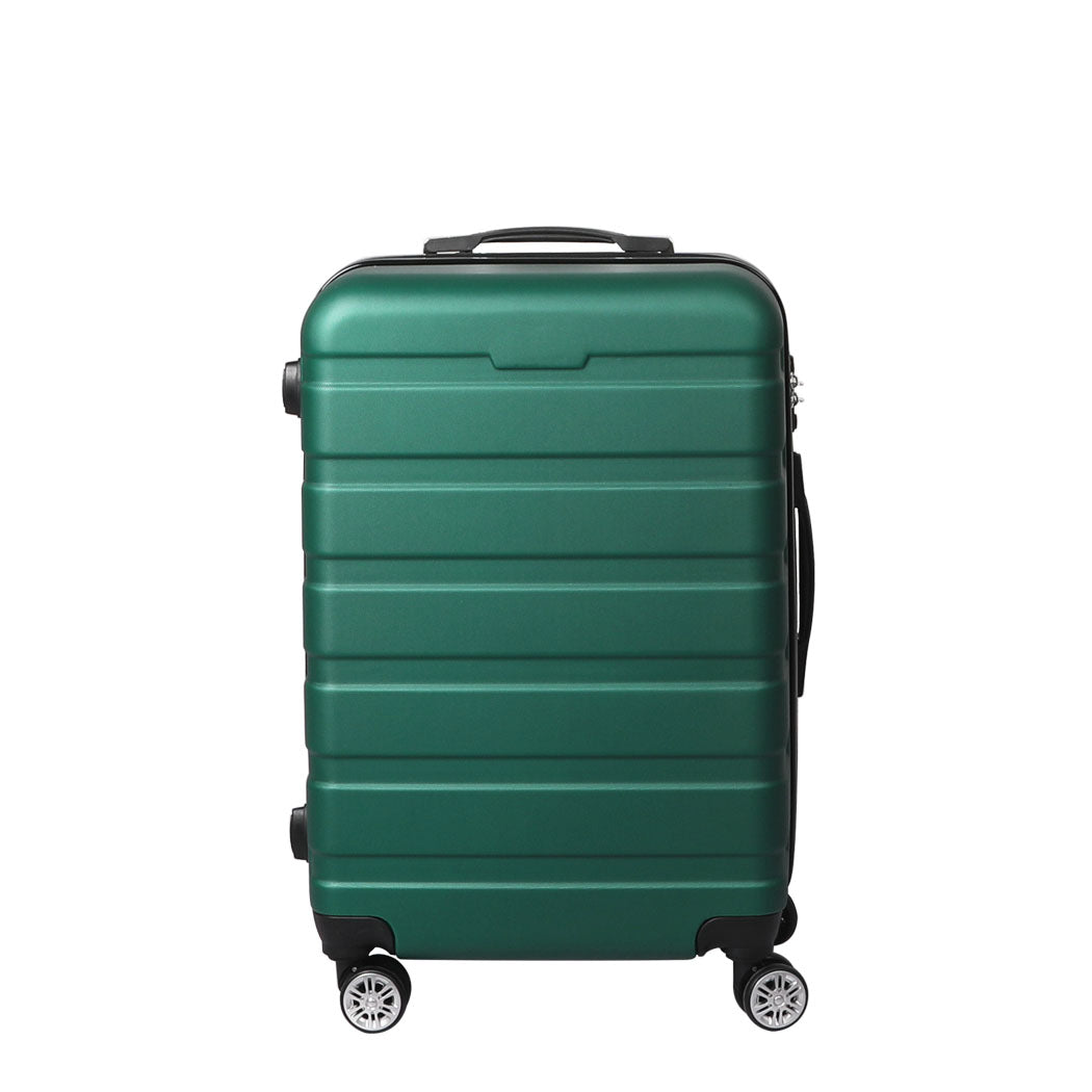 28" Luggage Suitcase Trolley Travel Packing Lock Hard Shell Green