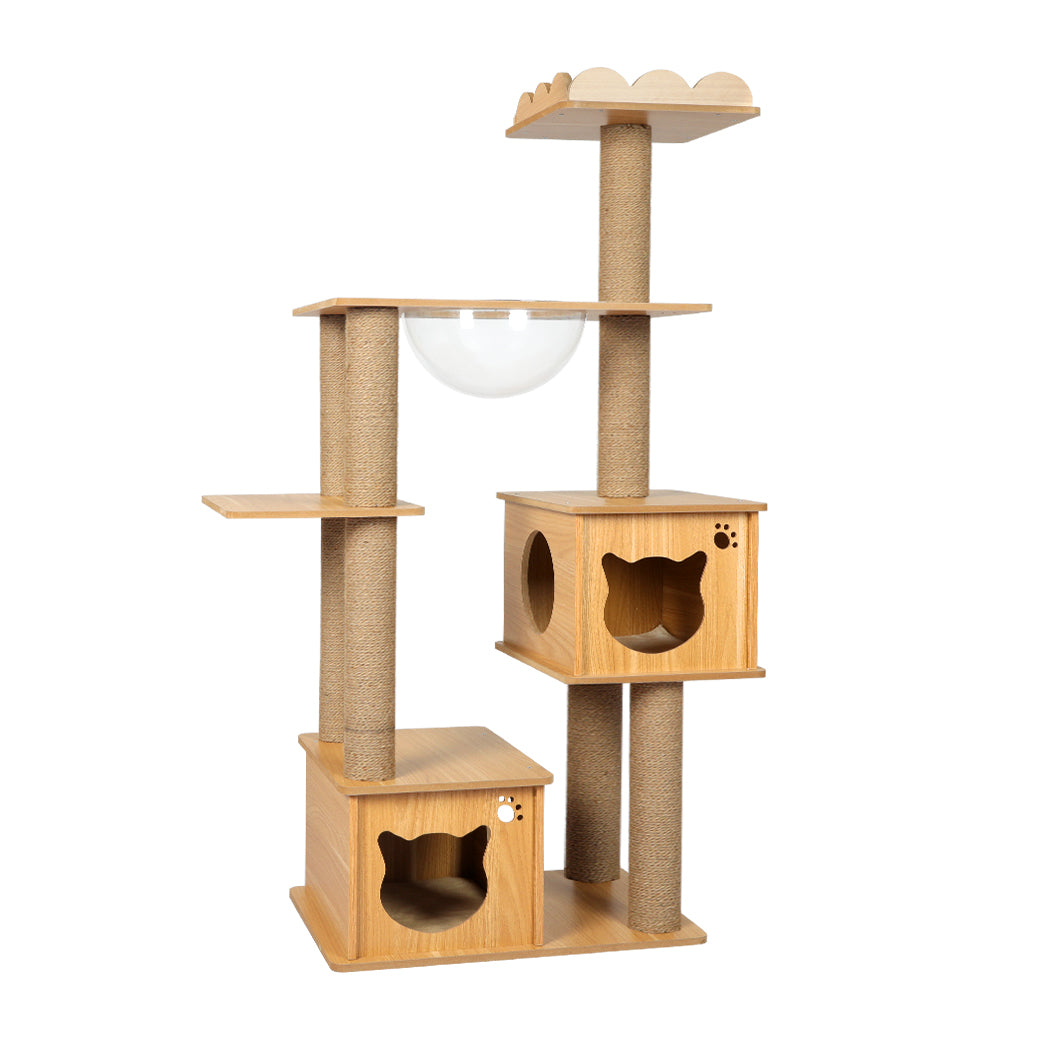 Cat Tree Scratching Post Scratcher Cats Tower Wood Condo Toys House 138cm