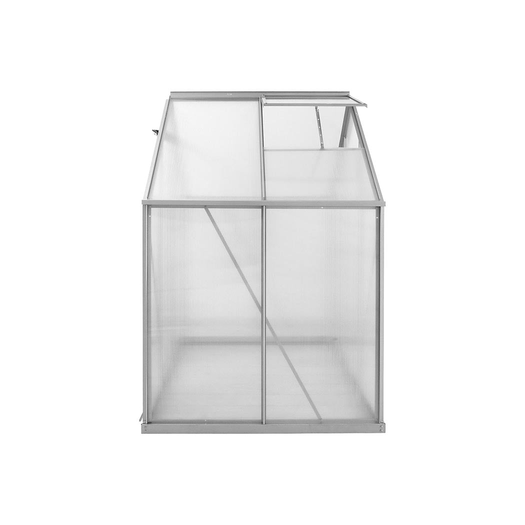 Greenhouse Aluminium Walk In Green House Garden Plant Shed PC 1.3x1.9x1.95m